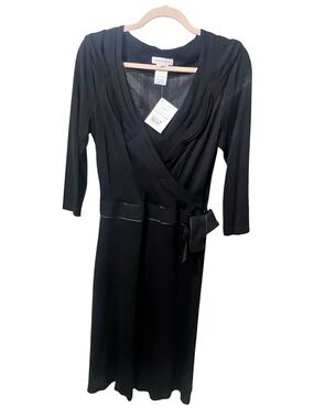 CELINE Black Wrap-Style Dress. Designer from Bloomingdales. NWT